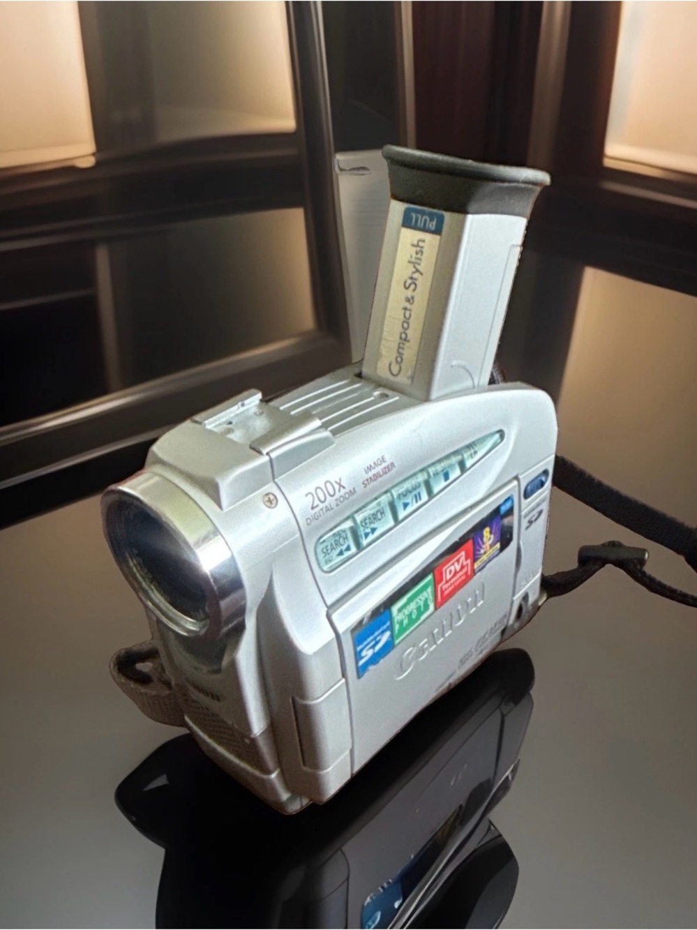 Canon Silver Handheld Digital Camcorder with Flip LCD